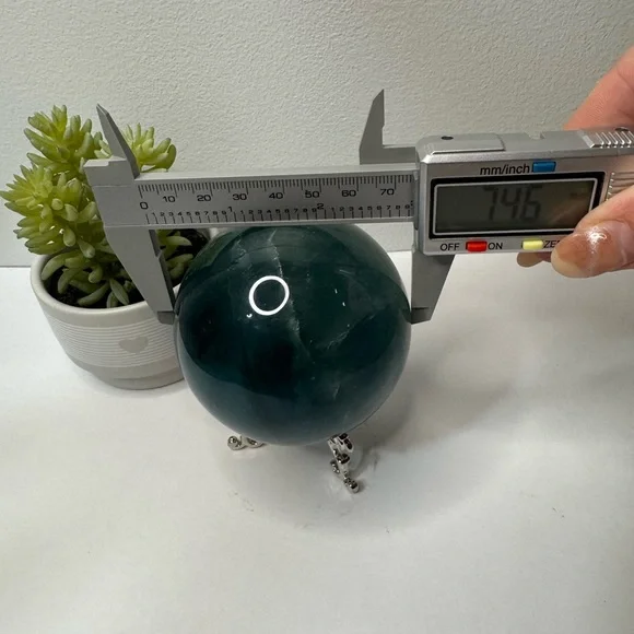 Blue Green Fluorite Sphere - Picture 9 of 9